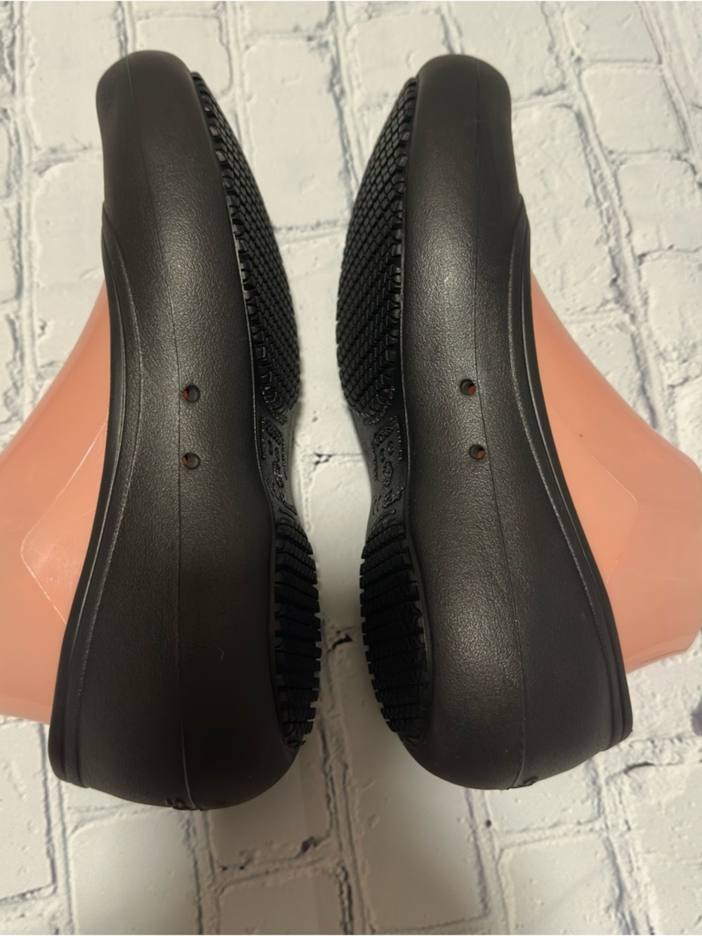 Crocs Ballerina Flats Black Slip-on Shoes Sz 8 Waterproof - Picture 5 of 9